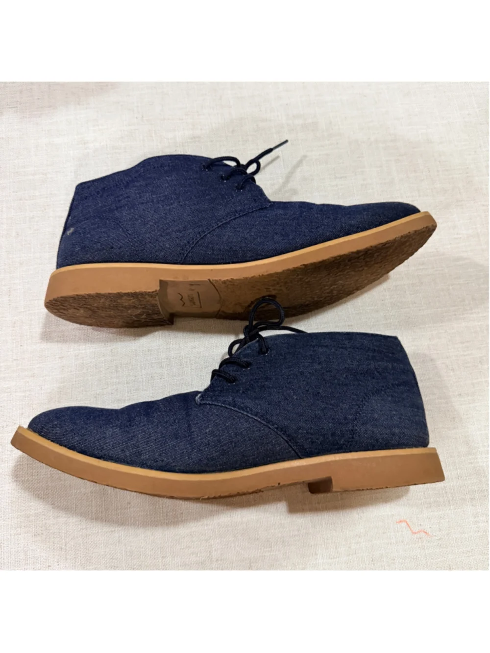 Levi’s Men’s Denim Chukka Boots Desert Shoes Gum Sole Blue Size 10 51801609U